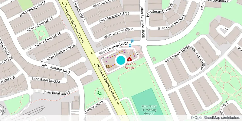 Map showing Chegu Khairi's class at D'Bayu Business Center, Bukit Jelutong, Shah Alam
