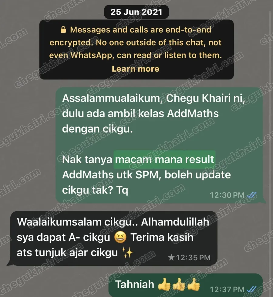 SPM 2020 - A- for Add Maths.