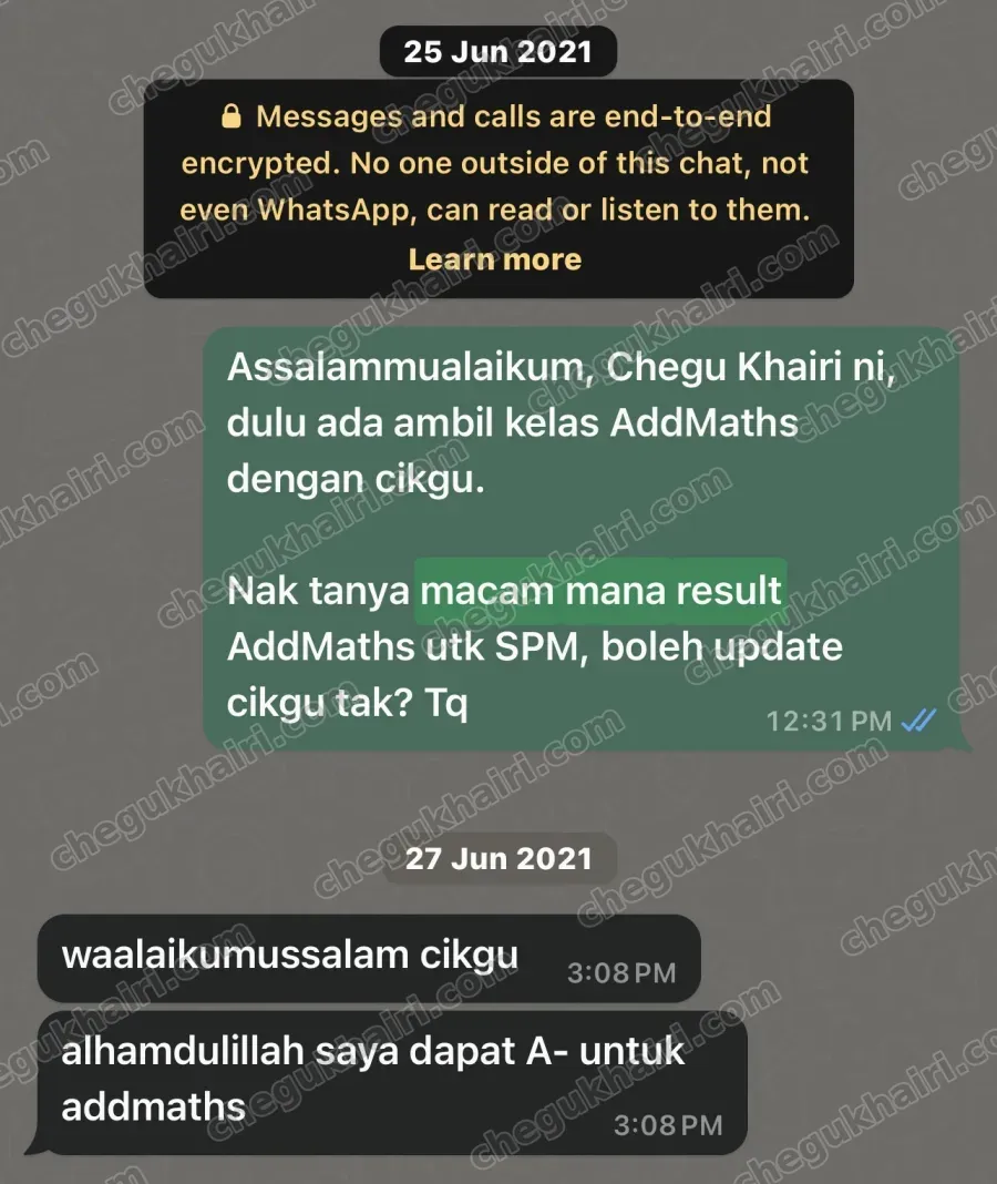 SPM 2020 - A- for Add Maths.